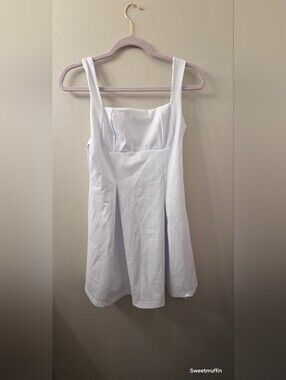 White Square-Neck Mini Dress NWT Size small